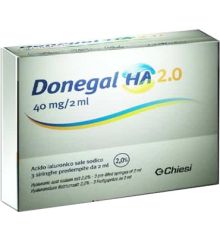 Siringa intra-articolare donegal ha 2.0 acido ialuronico 40 mg 2 ml 3 pezzi
