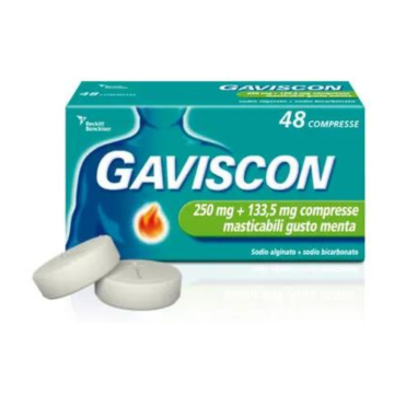 GAVISCON*48 cpr mast 250 mg + 133,5 mg menta
