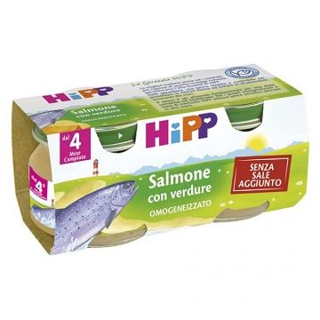 HIPP OMOGENEIZZATO SALMONE CON VERDURE 2X80 G
