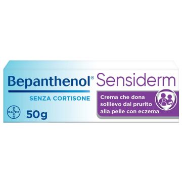 Bepanthenol - Sensiderm crema con pantenolo 50g - Anti Prurito Lenitiva