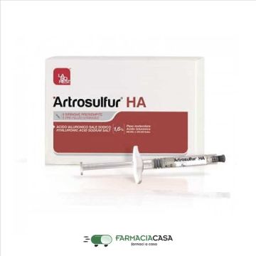 Siringa Intra-Articolare Artrosulfur HA Acido Ialuronico 1,6% 2ml 3 Pezzi 