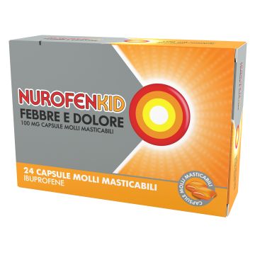 NUROFENKID FEBBRE E DOLORE*24 cps molli masticabili 100 mg