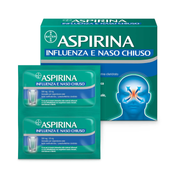 ASPIRINA INFLUENZA E NASO CHIUSO*orale 10 bustine 500 mg + 30 mg