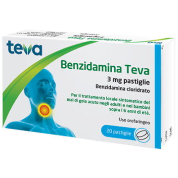 BENZIDAMINA (TEVA)*20 pastiglie 3 mg