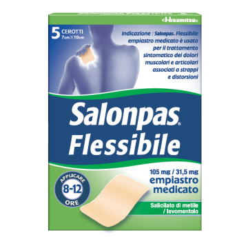 SALONPAS FLESSIBILE*5 empiastri in bustina 105 mg + 31,5 mg7 x 10 cm