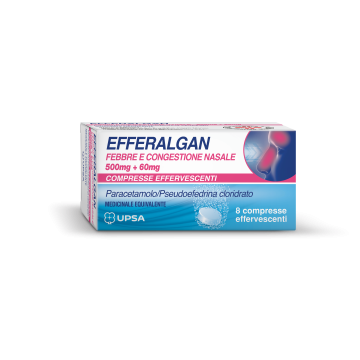 EFFERALGAN FEBBRE E CONGESTIONE NASALE*8 cpr eff 500 mg + 60mg